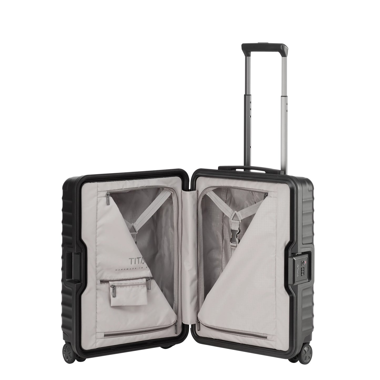 Lightweight Hand Luggage LITRON Trolley FRAME S - Polycarbonate with TSA Monobloc Lock