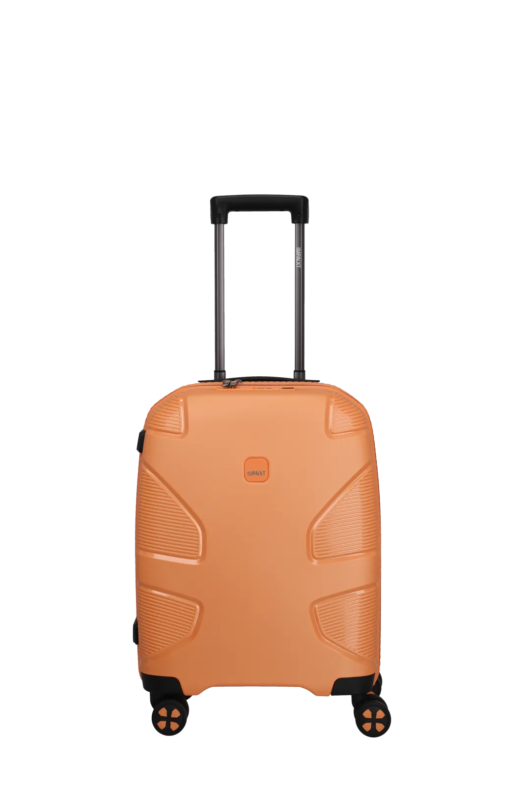 Trolley rigido arancione zucca halloween mela da 55 cm Impackt Small, con porta USB integrato, realizzato in polipropilene riciclato al 46% e tessuto 100% poliestere riciclato, 100% vegan