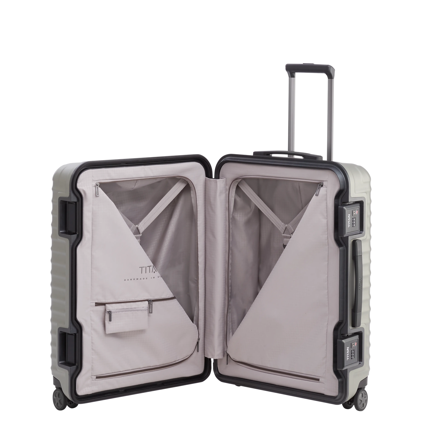 LITRON Valise Trolley FRAME M Rigide en Polycarbonate Léger avec Serrure TSA Monobloc - Bagage soute 84L