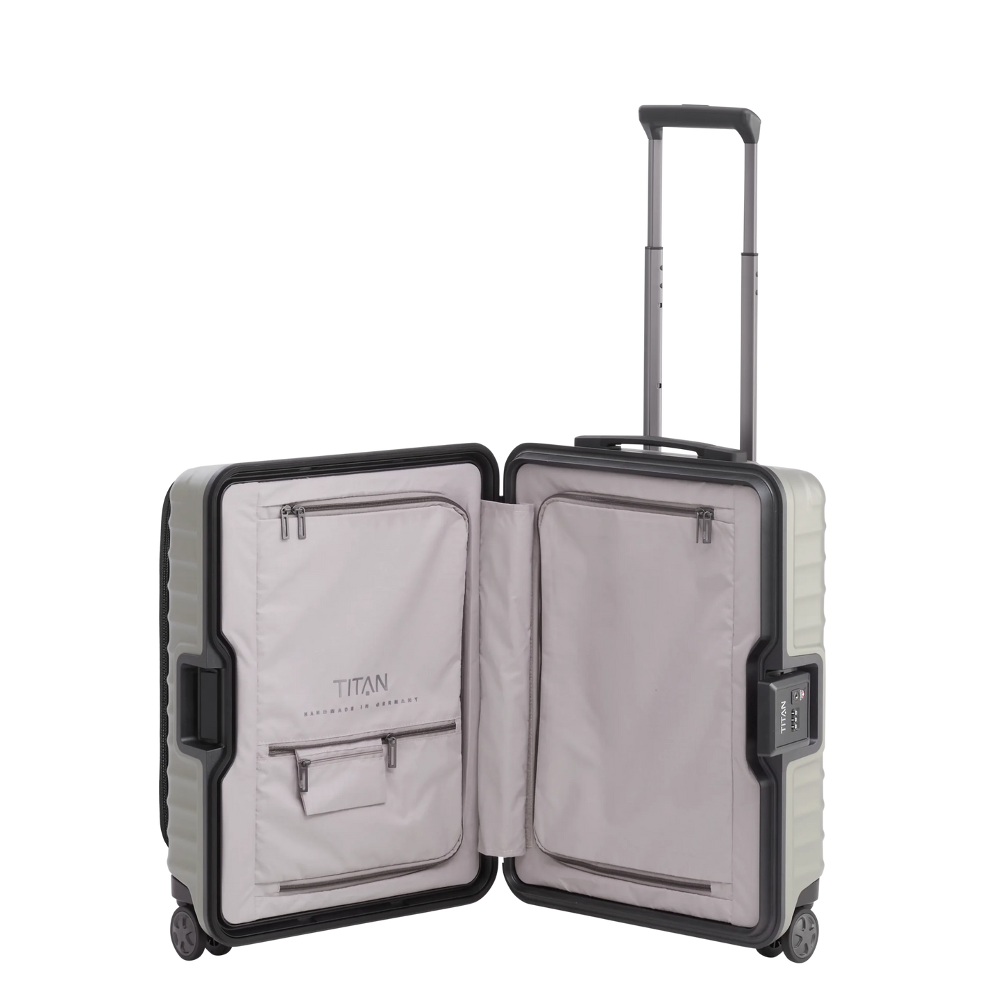 LITRON Trolley S Lightweight Hand Luggage with FRONT POCKET - Polycarbonate with TSA lock