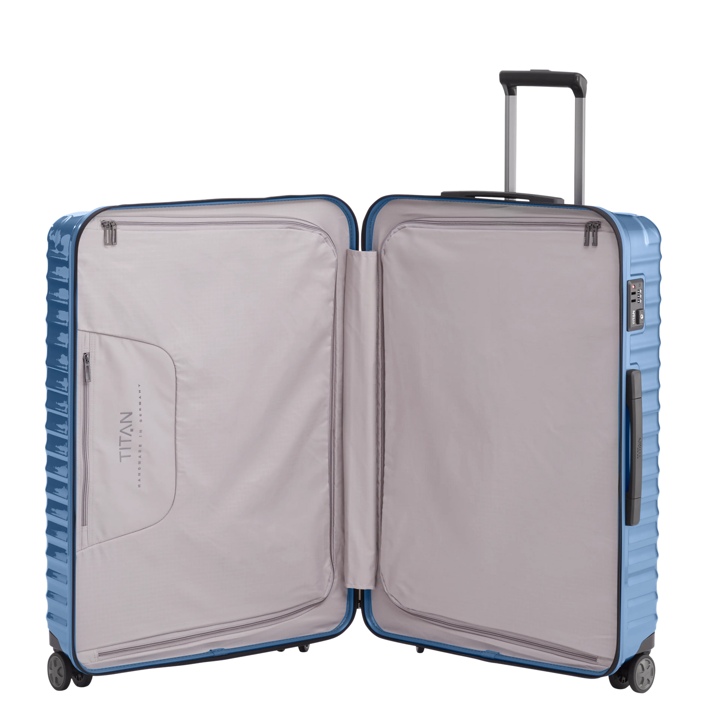 LITRON Trolley L Hard Shell Suitcase in Lightweight Polycarbonate with TSA Lock - Large 100L Hold Luggage