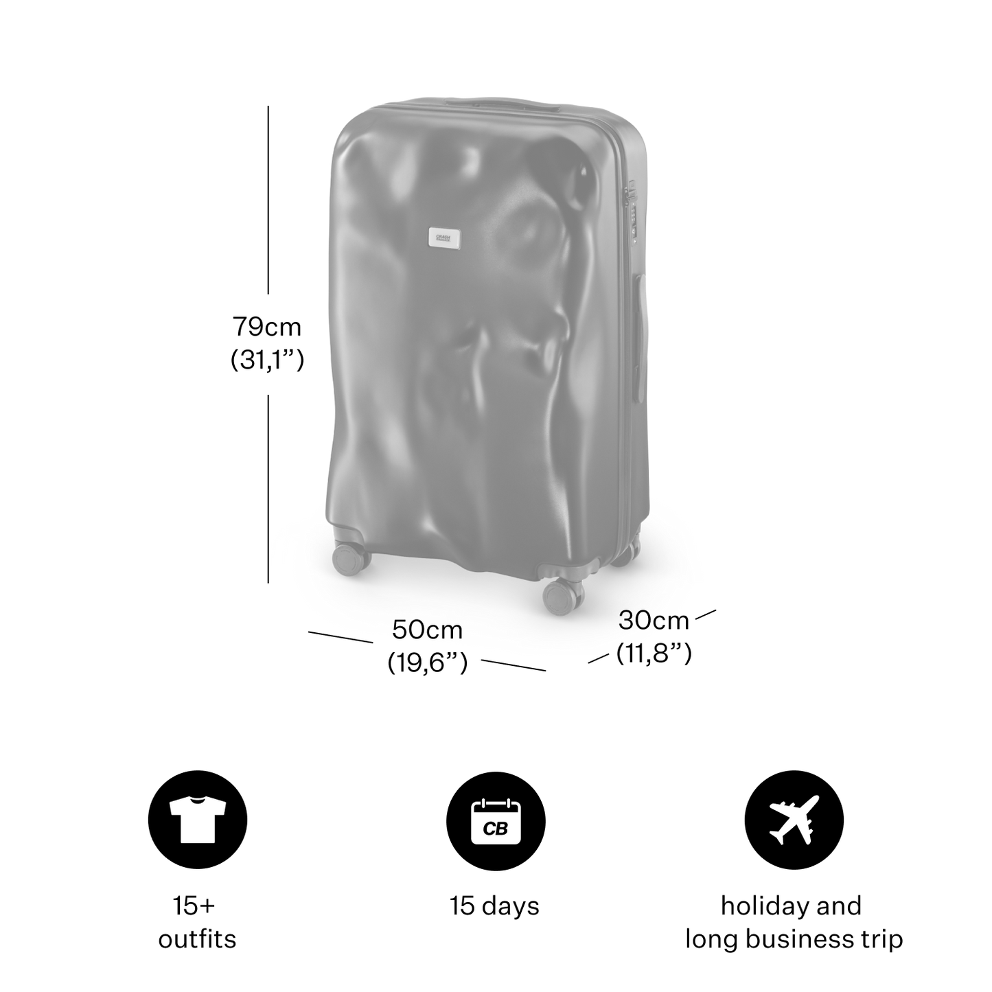CRASH BAGGAGE ICON Large Dented Suitcase