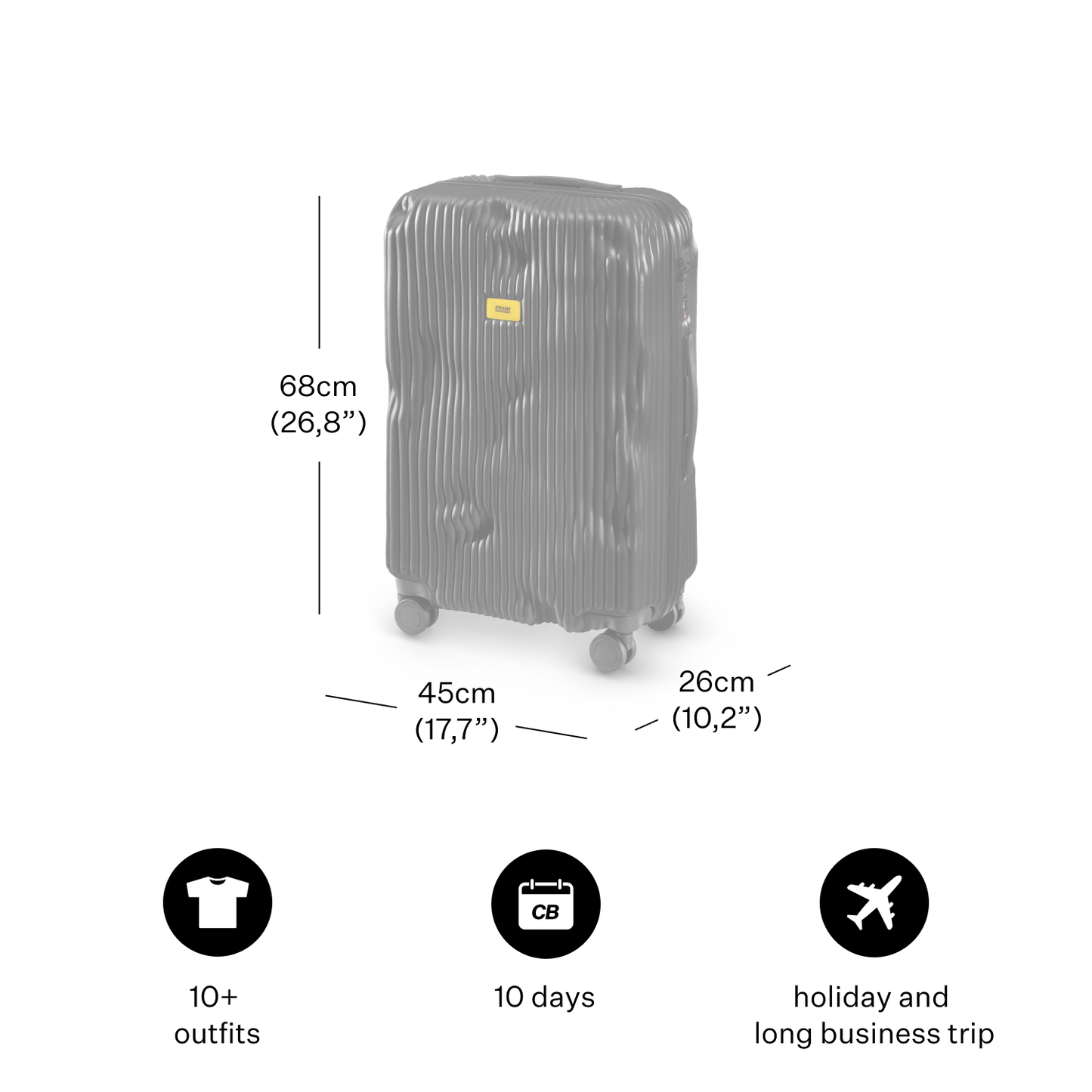 Dented Suitcase CRASH BAGGAGE STRIPE medium