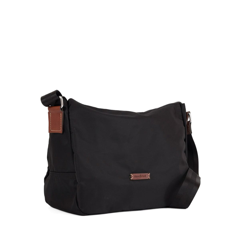 Leather and nylon bag
