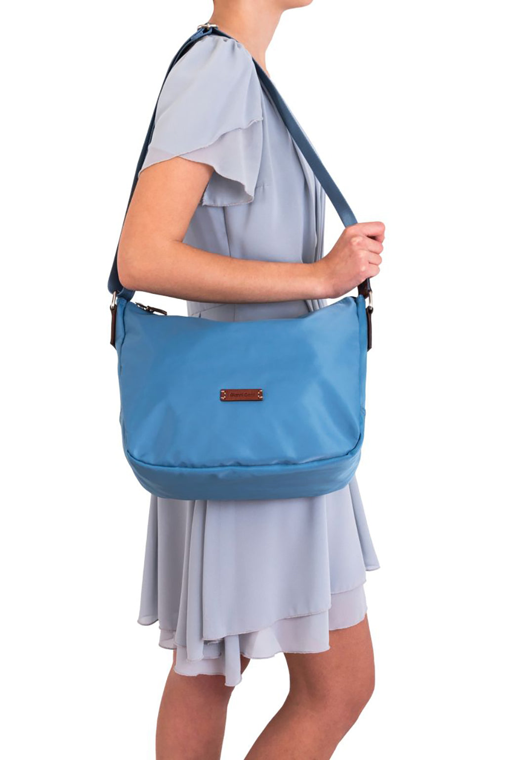 Leather and nylon bag