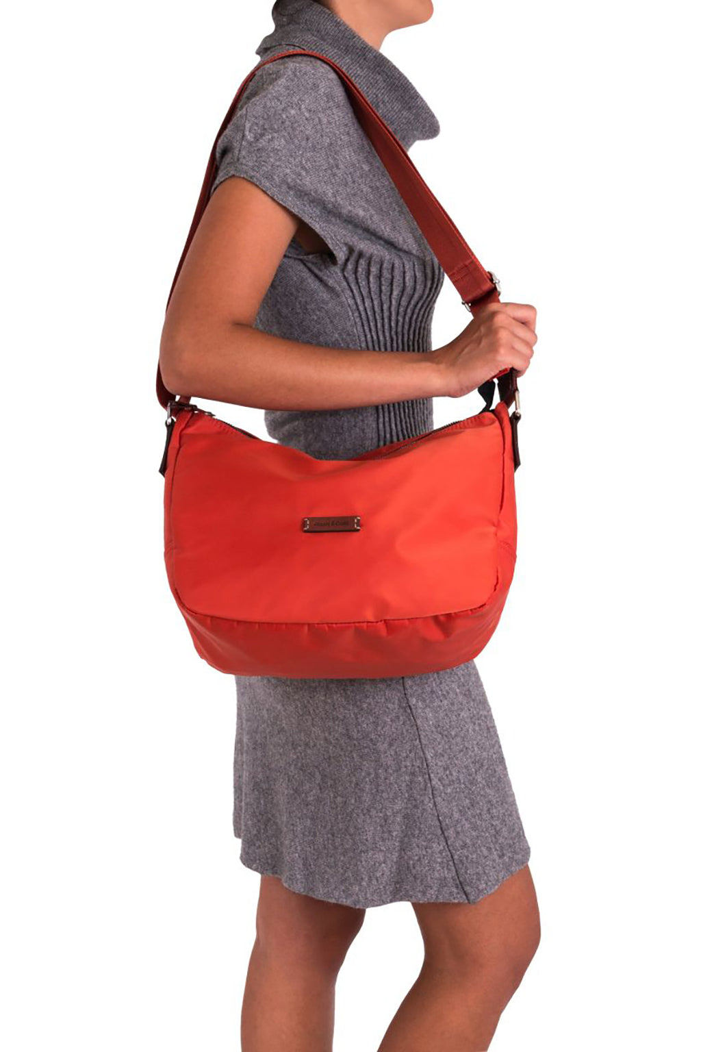 Leather and nylon bag