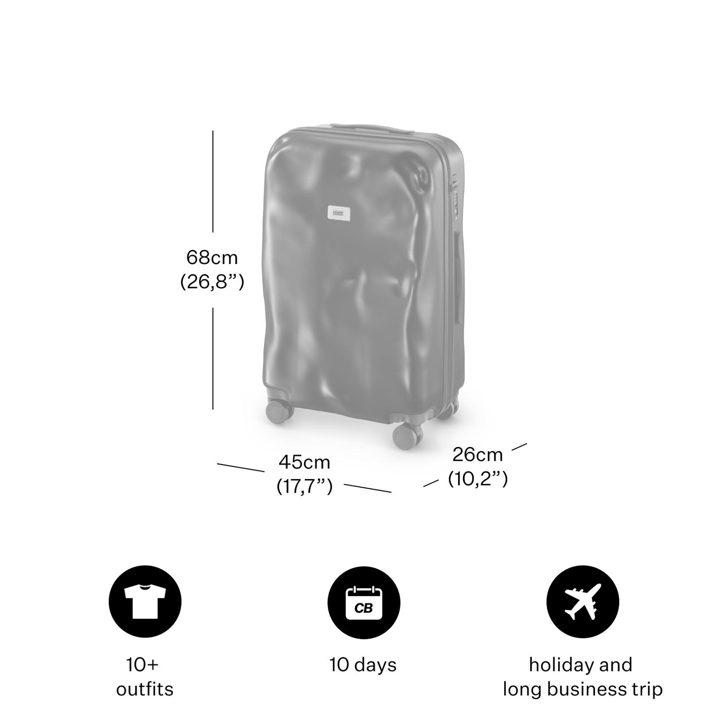 CRASH BAGGAGE ICON medium dented suitcase