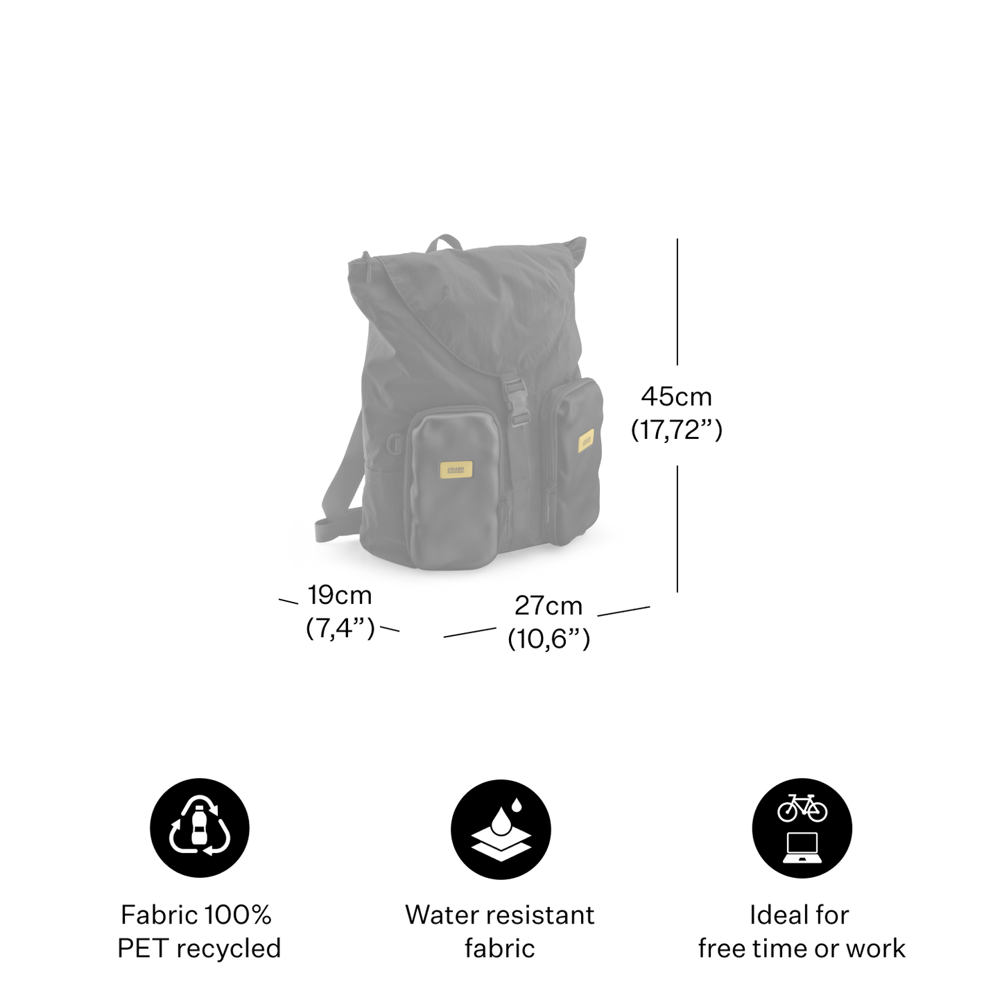 Crash Baggage Ruckasack 2.0 - Zaino leggero - Zaini