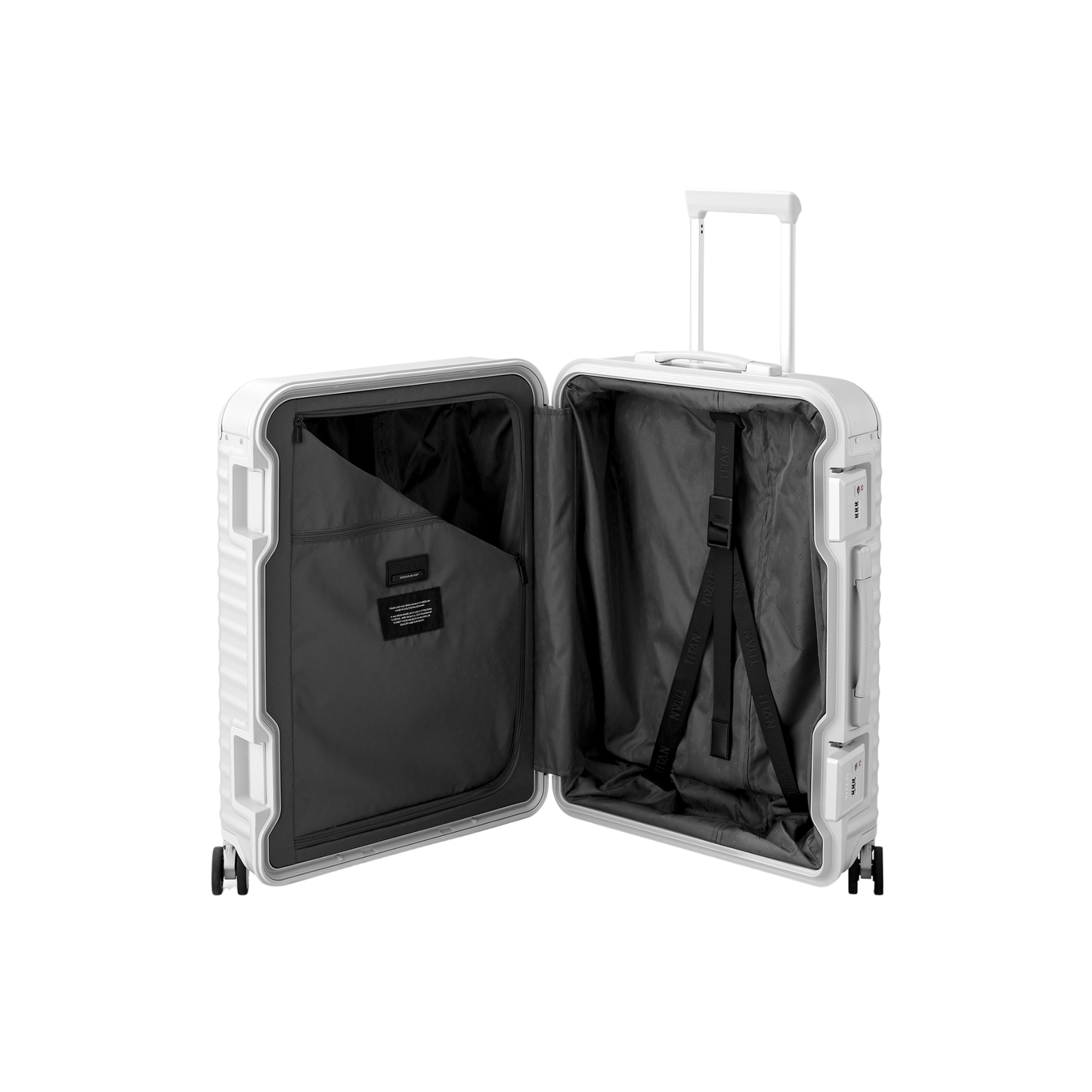 Titan Eternity Trolley M+ - Valigia media in alluminio, 50 x 69 x 28 cm - Valigie