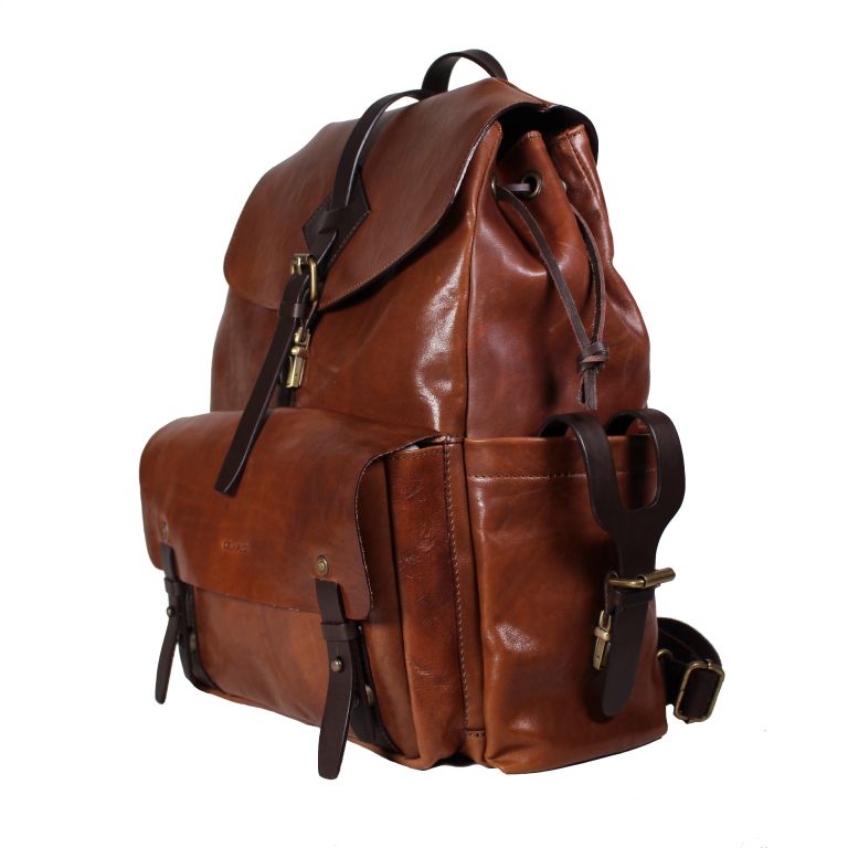 Men's backpack laptop holder LEATHER Chiarugi