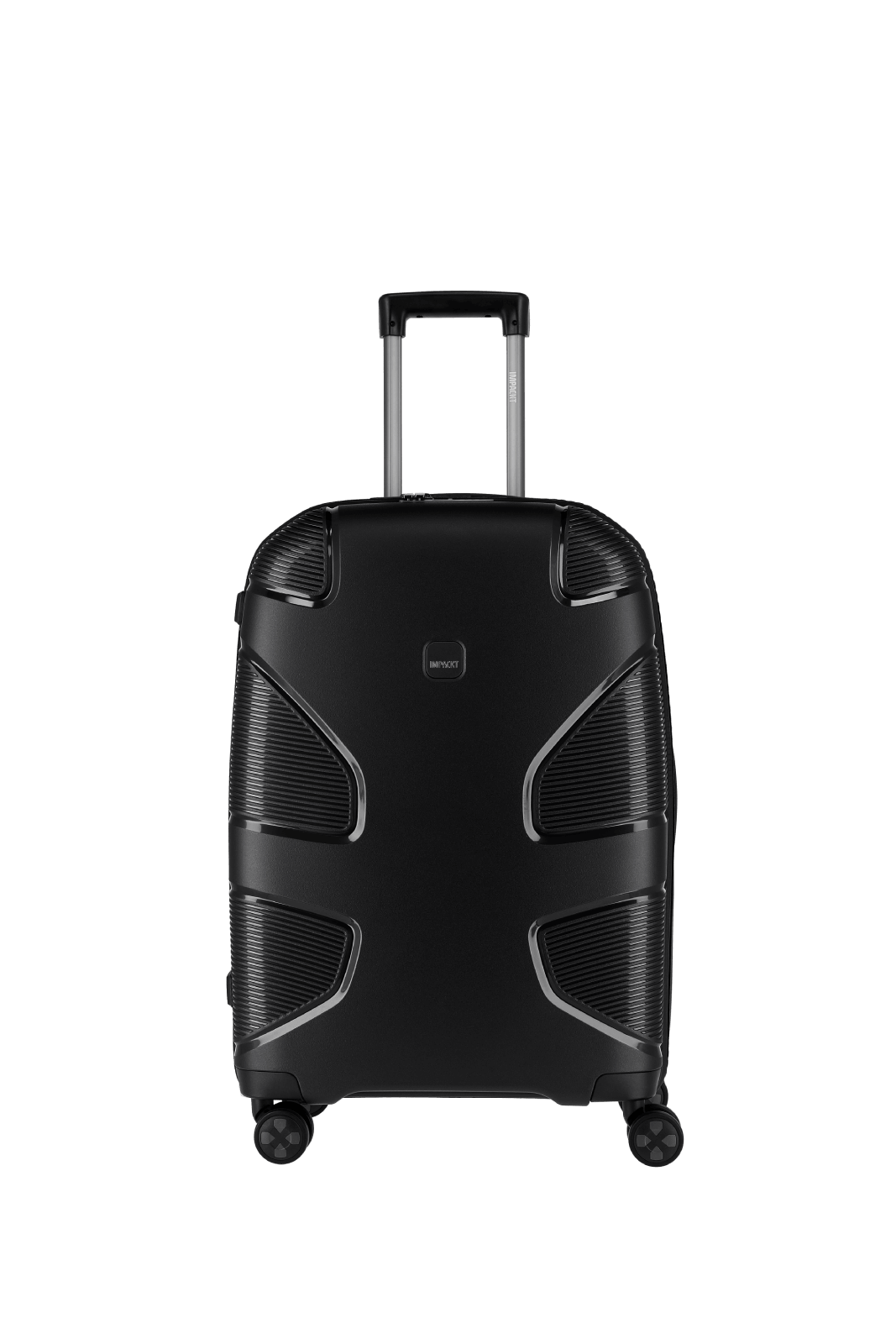 IMPACKT IP1 trolley misura media colore Lava Black - Valigia rigida sostenibile con 4 ruote per viaggi brevi, design moderno ed ecologico
