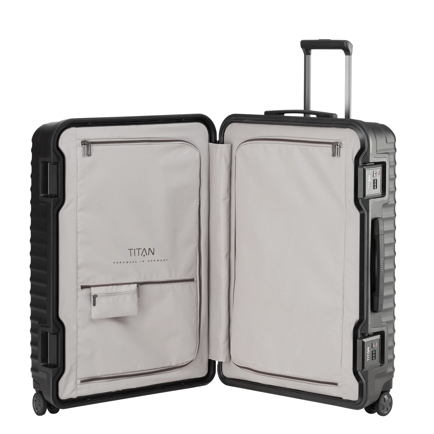 LITRON FRAME Valise Rigide Trolley L en Polycarbonate Léger avec Serrure Monobloc TSA - Bagage Grande Cale 101L