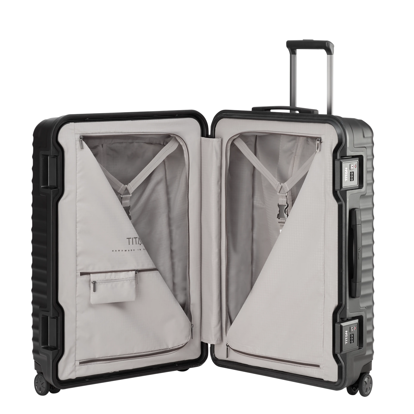 LITRON FRAME Valise Rigide Trolley L en Polycarbonate Léger avec Serrure Monobloc TSA - Bagage Grande Cale 101L