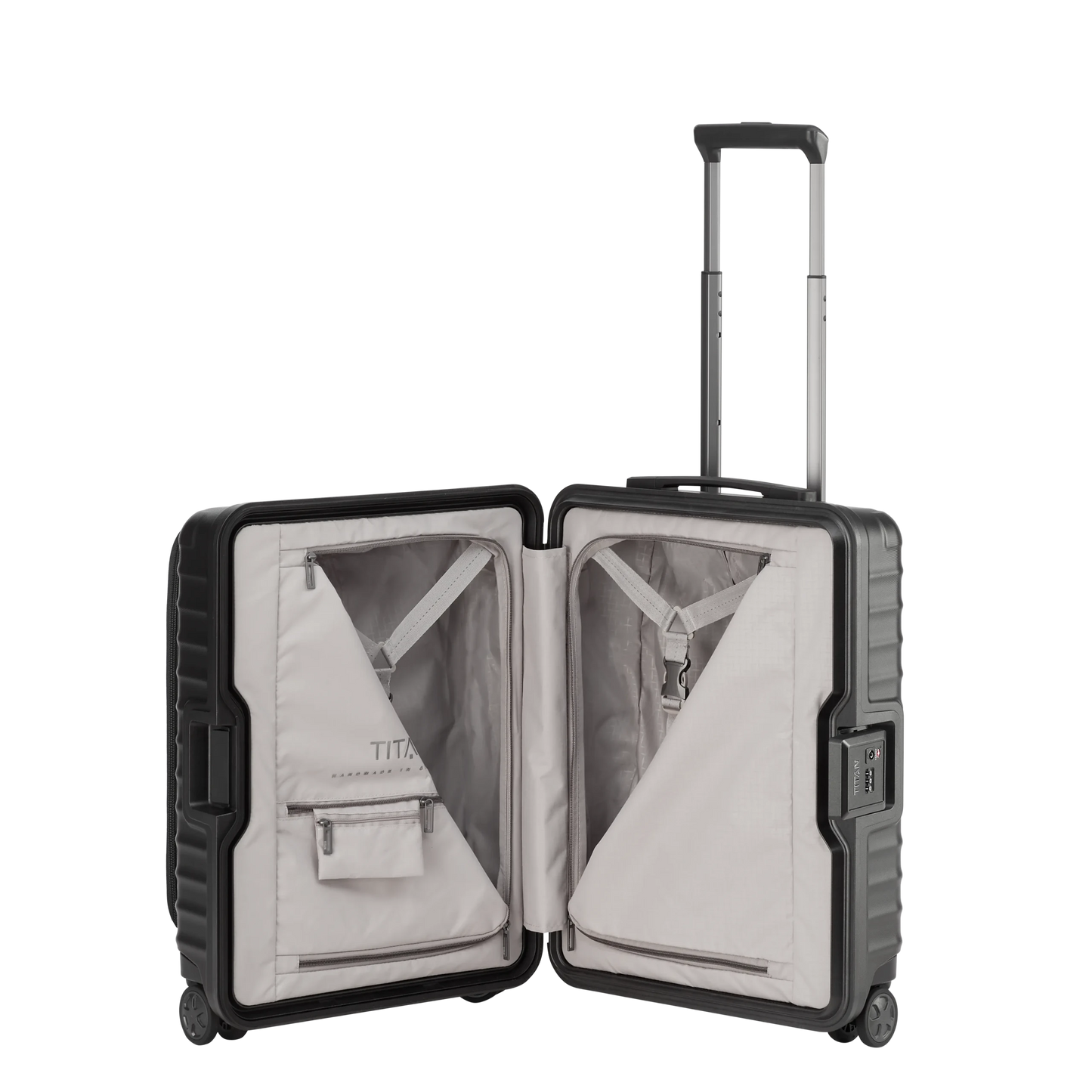 Bagage à main léger LITRON Trolley FRAME S avec FRONT POCKET - Polycarbonate avec serrure Monobloc TSA
