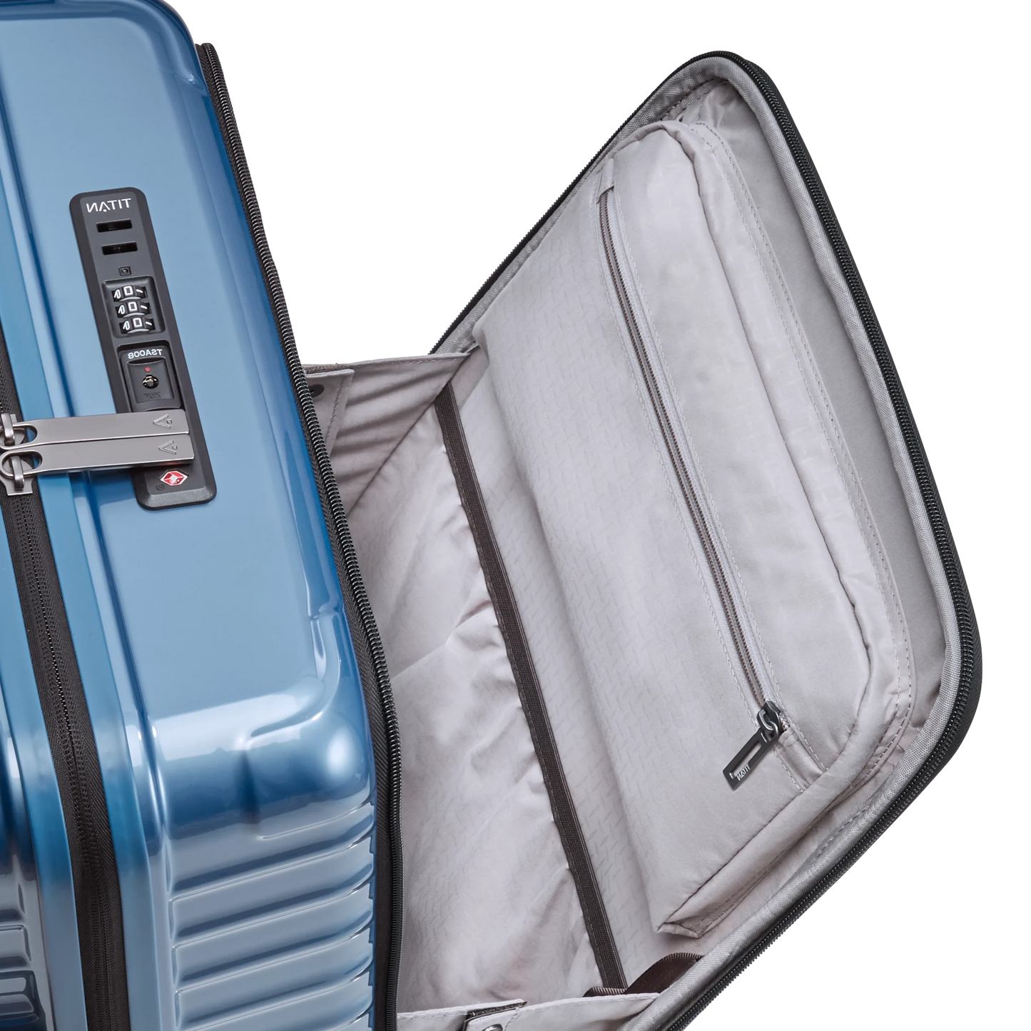 Bagage à main léger LITRON Trolley S avec FRONT POCKET - Polycarbonate avec serrure TSA