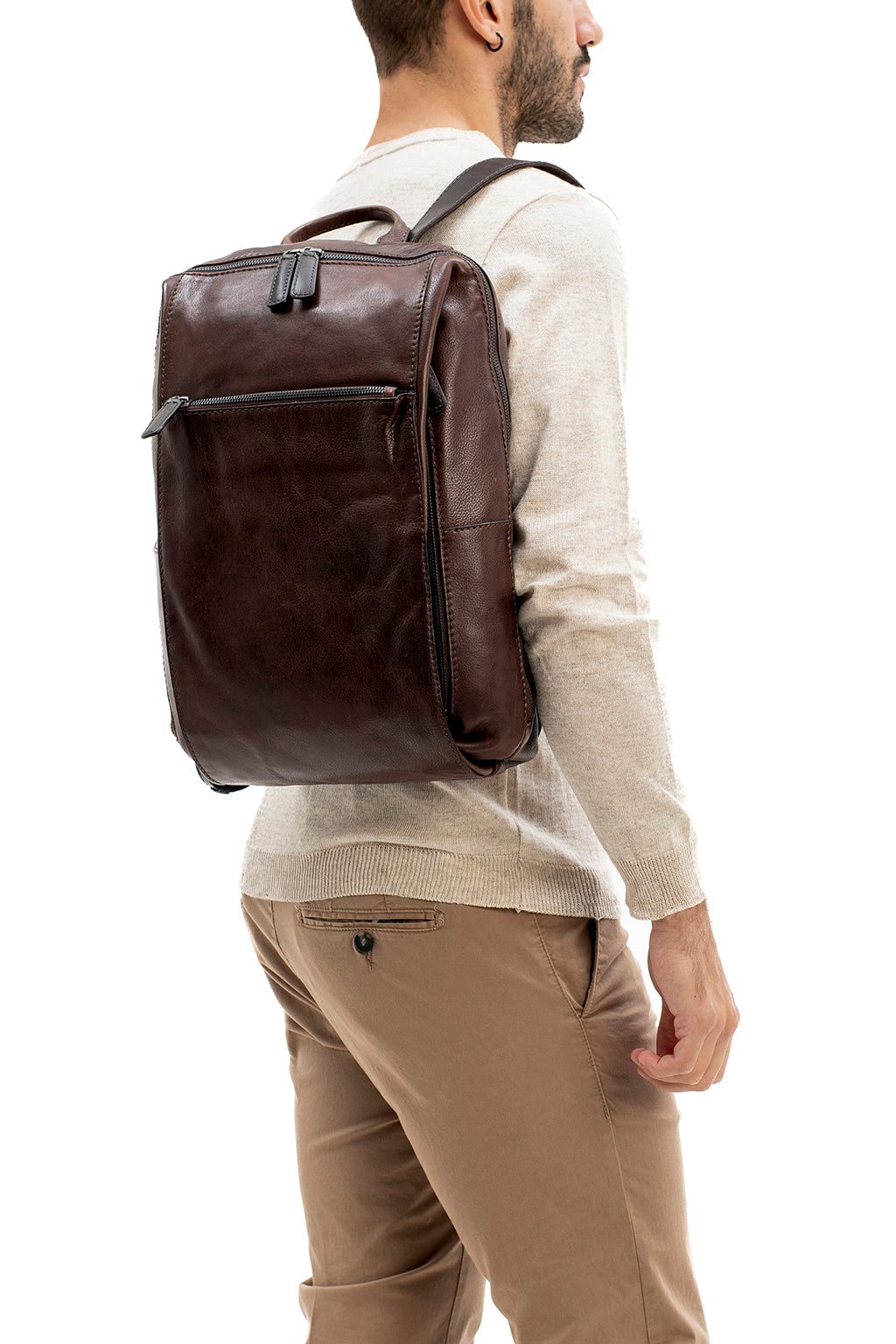 Genuine leather backpack
